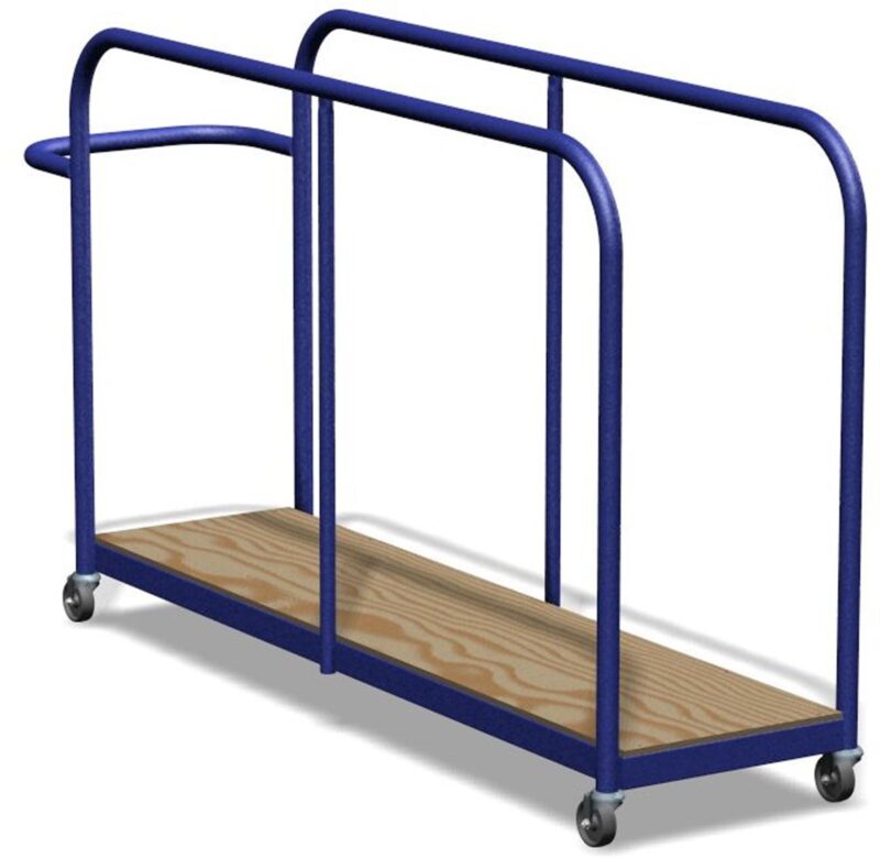 Vertical mat trolley