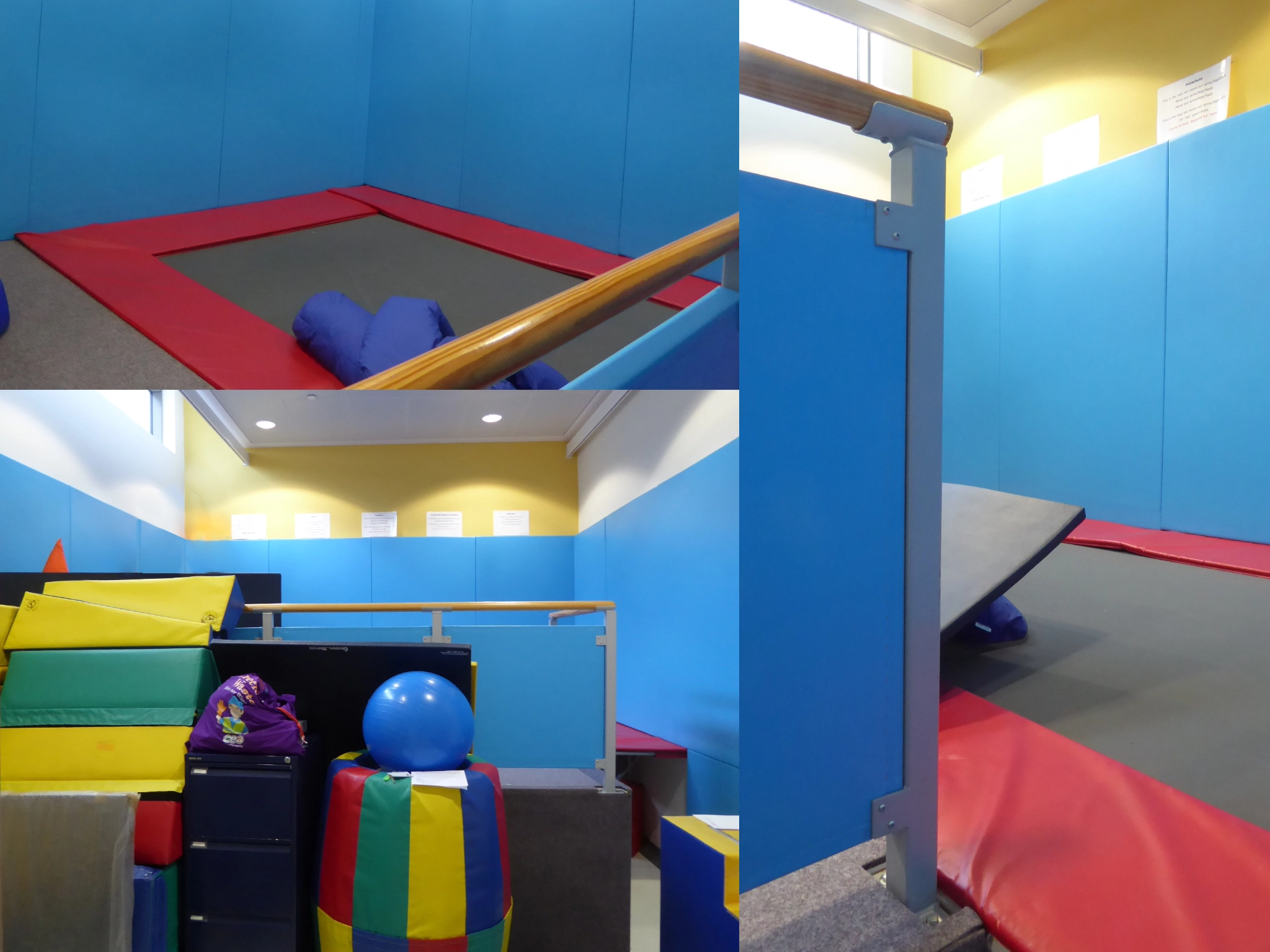 Before – trampoline area overview
